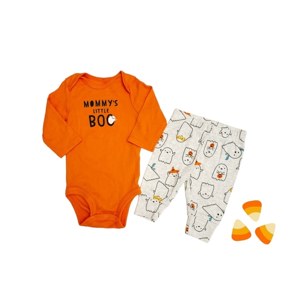 Just One You Carter's Baby Halloween Mommy's Little Boo Bodysuit Pants Set - Picture 3 of 3